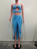 Solid Color Sexy Summer Skirt Suit