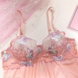 Pink Embroidered Sling Nightgown