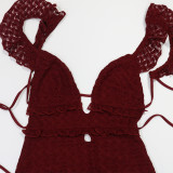 V-neck Sexy Long Skirt Backless Temperament Dress