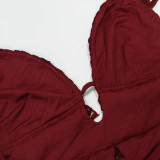 V-neck Sexy Long Skirt Backless Temperament Dress