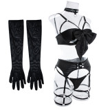 Garter Belt Hollow Gathering Four-piece Set