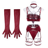 Garter Belt Hollow Gathering Four-piece Set
