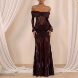 Sexy Slim One-shoulder Light Luxury Skirt