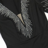 Evening Dress Deep V High Dress
