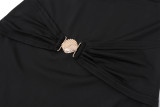 Elegant and Solid Color High Waist Hip-pack Dress