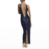 Hollow Suspender V-neck Nightclub Dress Party Dress