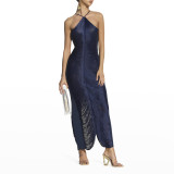 Hollow Suspender V-neck Nightclub Dress Party Dress