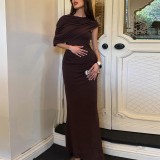 Off-shoulder Design Tight Hip-packing Irregular Dress