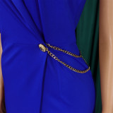 Loose Wide-leg Jumpsuits with Waist-closed Chain