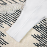 Solid Color Steel Support Gathered Split Women's Swimsuit