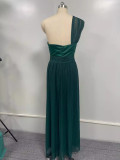 Backless long skirt solid color dress evening dress