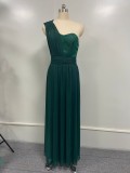 Backless long skirt solid color dress evening dress