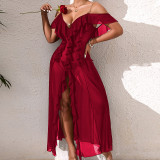 Mesh Nightgown Comfort Chain Shoulder Strap Home Clothes