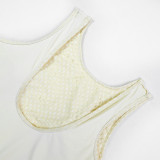 Sexy Bikini Solid Mesh Beach Dress