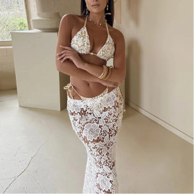 Three-piece Sexy Bikini Lace Split Women's Swimsuit