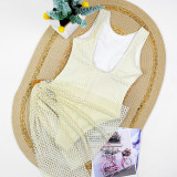 Sexy Bikini Solid Mesh Beach Dress