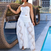 Lace Strapless Two-piece Set