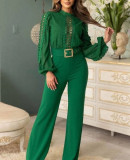 Lace Spliced ​​wide-leg Jumpsuit