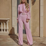 Lace Spliced ​​wide-leg Jumpsuit