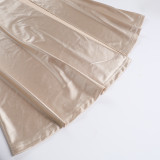 Mercerated One-shoulder Dress Slit Dress