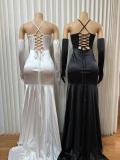 Heavy Industry Sequin Splicing Fashionable Sexy Suspender Dress Celebrity Dress