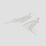 Tassel Earrings Exaggerated Rhinestone Long Earrings