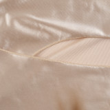 Mercerated One-shoulder Dress Slit Dress