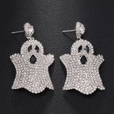Halloween Ghost Earrings Exaggerated Rhinestone Earrings