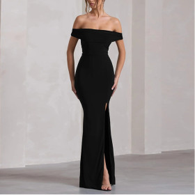 One-shoulder Fish Tail Sway Dress