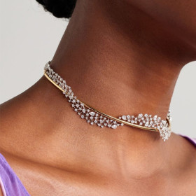 Geometric Collar Rhinestone Necklace