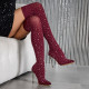Diamond Mesh Dishes Retro Mesh Elastic Breathable Pointed Nightclub Large Size Boots