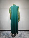 Muslim Large Size Robe Dubai Beads Embroidered Large Sleeves