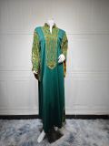 Muslim Large Size Robe Dubai Beads Embroidered Large Sleeves