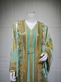 Gold-stitched Robe Two-piece Alabiya Dubai Dress