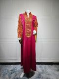 Muslim Large Size Robe Dubai Beads Embroidered Large Sleeves