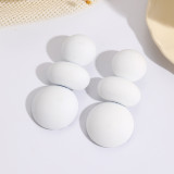 Colorful Spray-painted Round Earrings