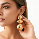 Colorful Spray-painted Round Earrings