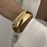 Exaggerated Faceted Geometric Bracelet