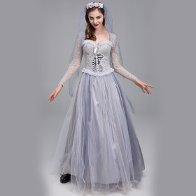 Halloween Costume Horror Ghost Bride Dress Ghost Zombie Costume Masquerade Costume