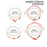 Christmas Snowman Bell Adjustable Bracelet