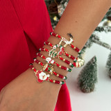 Creative Christmas Elk Snowman Bracelet Adjustable Braided Bracelet