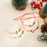 Christmas Snowman Bell Adjustable Bracelet