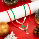 Christmas Bell Tree Pendant Necklace