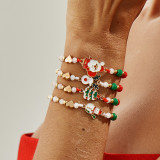 Christmas Snowman Bell Adjustable Bracelet