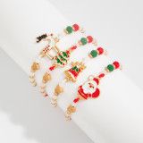 Christmas Snowman Bell Adjustable Bracelet