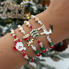 Christmas Snowman Bell Adjustable Bracelet