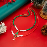 Christmas Bell Tree Pendant Necklace