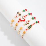 Christmas Snowman Bell Adjustable Bracelet