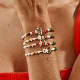 Christmas Snowman Bell Adjustable Bracelet