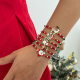 Creative Christmas Elk Snowman Bracelet Adjustable Braided Bracelet